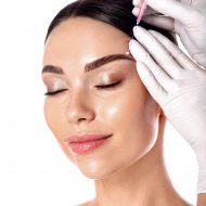 Face,Contour,Lifting,Procedure,Using,Mesothreads.,Needle,With,Mesothreads,Near